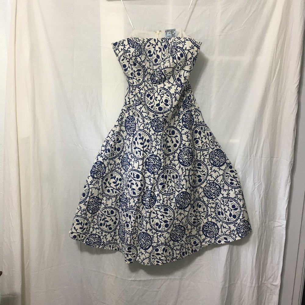 Tabitha Strapless Blue Dress size 8